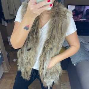 Rax Rabbit Fur Women’s Vest size small